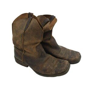 Ariat Rambler Square Toe Cowboy Western Boots Size 6 Distressed Brown 10007602